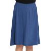 imageSTRETCH IS COMFORT Youth Girls Flowy ALine Skirt Knee Length and Ankle Length  Kids  Sizes 416Light Navy