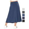 imageSTRETCH IS COMFORT Youth Girls Flowy ALine Skirt Knee Length and Ankle Length  Kids  Sizes 416Light Navy