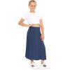 imageSTRETCH IS COMFORT Youth Girls Flowy ALine Skirt Knee Length and Ankle Length  Kids  Sizes 416Light Navy