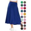 imageSTRETCH IS COMFORT Youth Girls Flowy ALine Skirt Knee Length and Ankle Length  Kids  Sizes 416Royal Blue