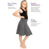 imageSTRETCH IS COMFORT Youth Girls Flowy Knee ampamp Ankle Length Skirt with Ruched Waistband  Soft and Lightweight  XS16Heather Gray