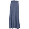 imageSTRETCH IS COMFORT Youth Girls Flowy Knee ampamp Ankle Length Skirt with Ruched Waistband  Soft and Lightweight  XS16Light Navy