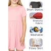 imageSTRETCH IS COMFORT Youth Girls Oh So Soft Playtime T Shirt Dress Short Sleeve Casual Stretch Play DressesLittle to Big KidsBrown Cheetah