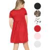 imageSTRETCH IS COMFORT Youth Girls Oh So Soft Playtime T Shirt Dress Short Sleeve Casual Stretch Play DressesLittle to Big KidsRed