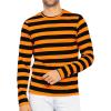 imageSTRETCH IS COMFORT Boys and Mens Oh So Soft Long Sleeve Top  Youth SAdult 3XBlack Orange Stripes
