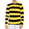 imageSTRETCH IS COMFORT Boys and Mens Oh So Soft Long Sleeve Top  Youth SAdult 3XBlack Yellow Stripes