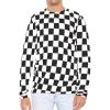 imageSTRETCH IS COMFORT Boys and Mens Oh So Soft Long Sleeve Top  Youth SAdult 3XCheckered Black and White