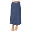 imageSTRETCH IS COMFORT Youth Girls Flowy ALine Skirt Knee Length and Ankle Length  Kids  Sizes 416Light Navy