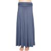 imageSTRETCH IS COMFORT Youth Girls Flowy Knee ampamp Ankle Length Skirt with Ruched Waistband  Soft and Lightweight  XS16Light Navy