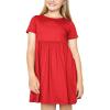 imageSTRETCH IS COMFORT Youth Girls Oh So Soft Playtime T Shirt Dress Short Sleeve Casual Stretch Play DressesLittle to Big KidsRed