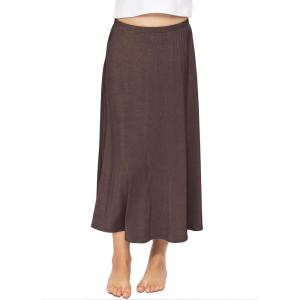imageSTRETCH IS COMFORT Youth Girls Flowy ALine Skirt Knee Length and Ankle Length  Kids  Sizes 416Brown