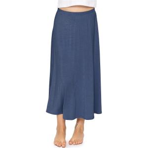 imageSTRETCH IS COMFORT Youth Girls Flowy ALine Skirt Knee Length and Ankle Length  Kids  Sizes 416Light Navy