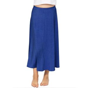 imageSTRETCH IS COMFORT Youth Girls Flowy ALine Skirt Knee Length and Ankle Length  Kids  Sizes 416Royal Blue