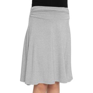 imageSTRETCH IS COMFORT Youth Girls Flowy Knee ampamp Ankle Length Skirt with Ruched Waistband  Soft and Lightweight  XS16Heather Gray