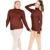 imageSTRETCH IS COMFORT Womens Oh So Soft Warm Long Sleeve Turtleneck TopAlmond
