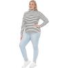imageSTRETCH IS COMFORT Womens Oh So Soft Warm Long Sleeve Turtleneck TopNautical Black Stripes