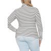 imageSTRETCH IS COMFORT Womens Oh So Soft Warm Long Sleeve Turtleneck TopNautical Black Stripes