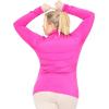 imageSTRETCH IS COMFORT Womens Oh So Soft Warm Long Sleeve Turtleneck TopNeon Hot Pink