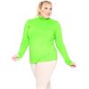 imageSTRETCH IS COMFORT Womens Oh So Soft Warm Long Sleeve Turtleneck TopNeon Lime