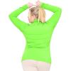 imageSTRETCH IS COMFORT Womens Oh So Soft Warm Long Sleeve Turtleneck TopNeon Lime