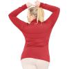 imageSTRETCH IS COMFORT Womens Oh So Soft Warm Long Sleeve Turtleneck TopRed