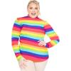 imageSTRETCH IS COMFORT Womens Oh So Soft Warm Long Sleeve Turtleneck TopRainbow