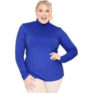 imageSTRETCH IS COMFORT Womens Oh So Soft Warm Long Sleeve Turtleneck TopRoyal Blue
