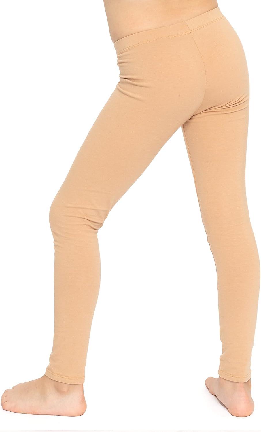 imageSTRETCH IS COMFORT Oh So Soft Solid Youth Girls Leggings  Comfortable Fit for Everyday Activities  Size 216Beige