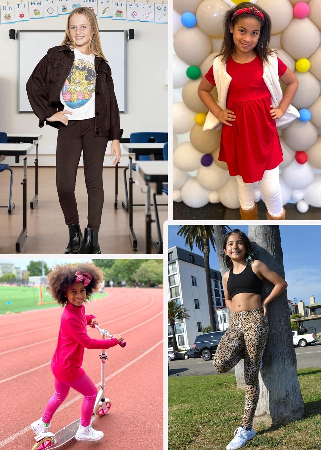 imageSTRETCH IS COMFORT Oh So Soft Solid Youth Girls Leggings  Comfortable Fit for Everyday Activities  Size 216Black