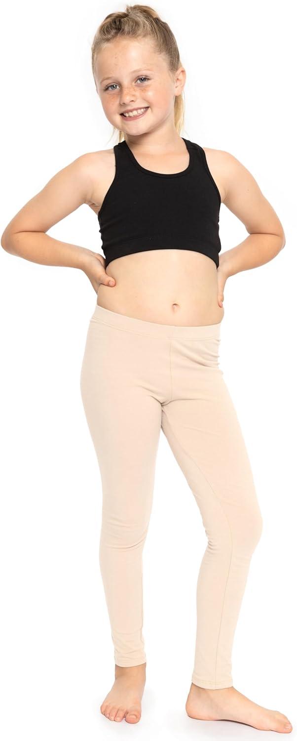 imageSTRETCH IS COMFORT Oh So Soft Solid Youth Girls Leggings  Comfortable Fit for Everyday Activities  Size 216Cream
