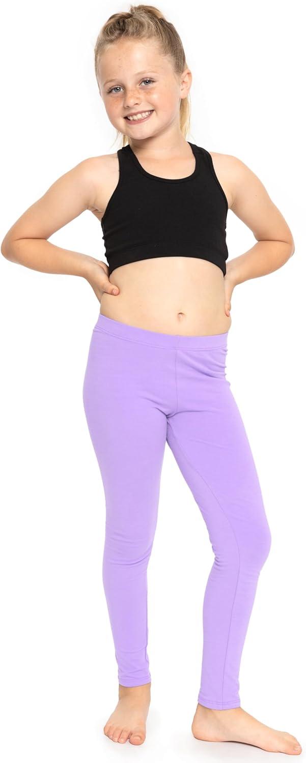 imageSTRETCH IS COMFORT Oh So Soft Solid Youth Girls Leggings  Comfortable Fit for Everyday Activities  Size 216Lavender