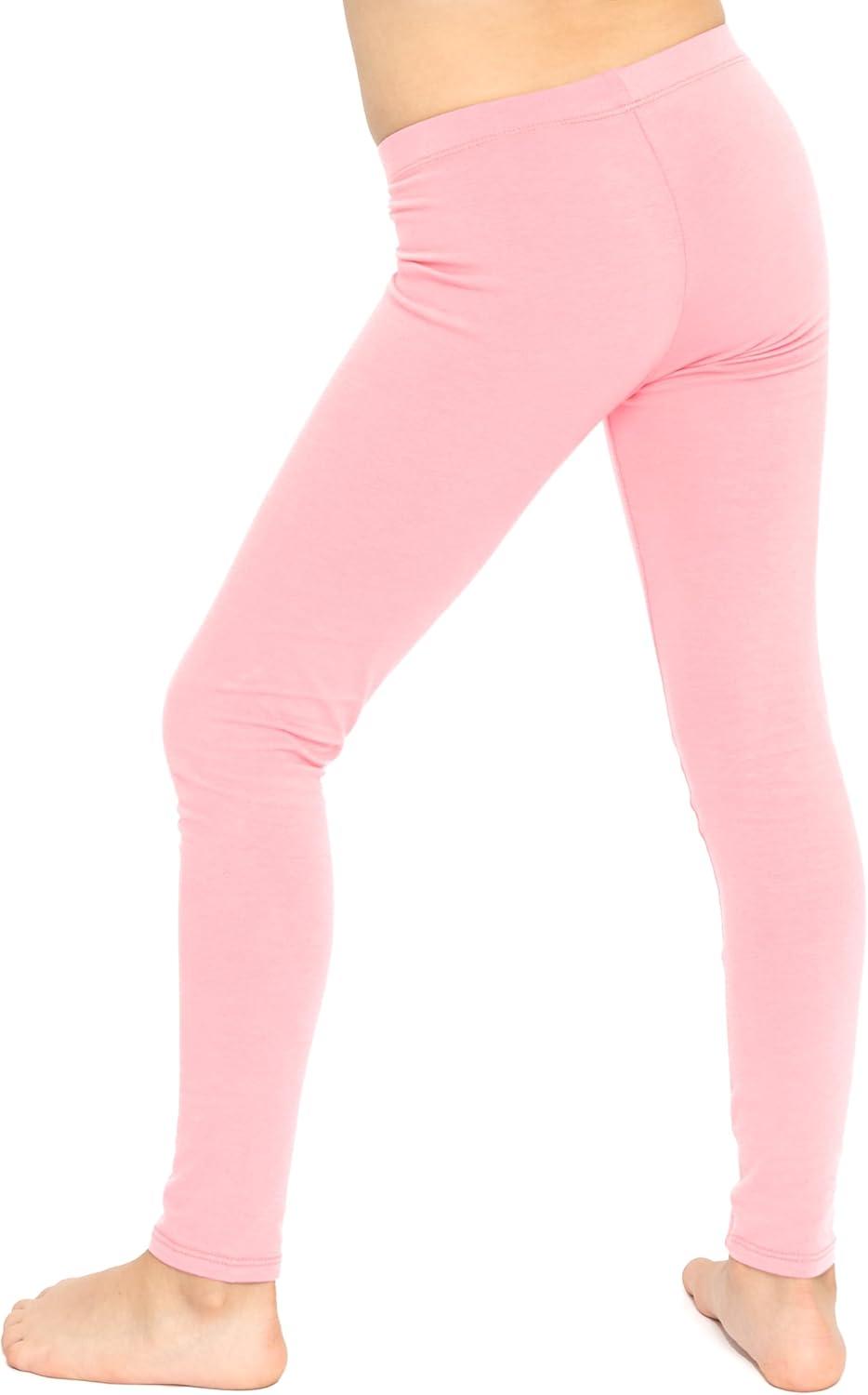 imageSTRETCH IS COMFORT Oh So Soft Solid Youth Girls Leggings  Comfortable Fit for Everyday Activities  Size 216Light Pink