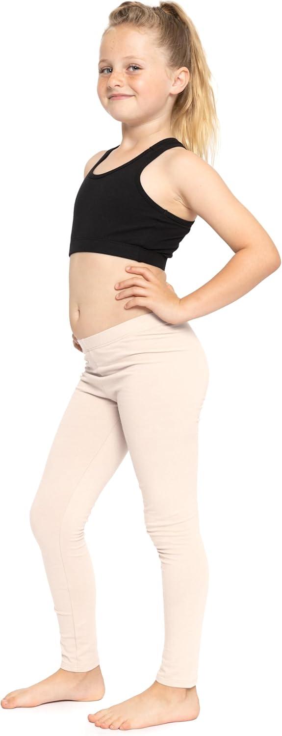 imageSTRETCH IS COMFORT Oh So Soft Solid Youth Girls Leggings  Comfortable Fit for Everyday Activities  Size 216Offwhite