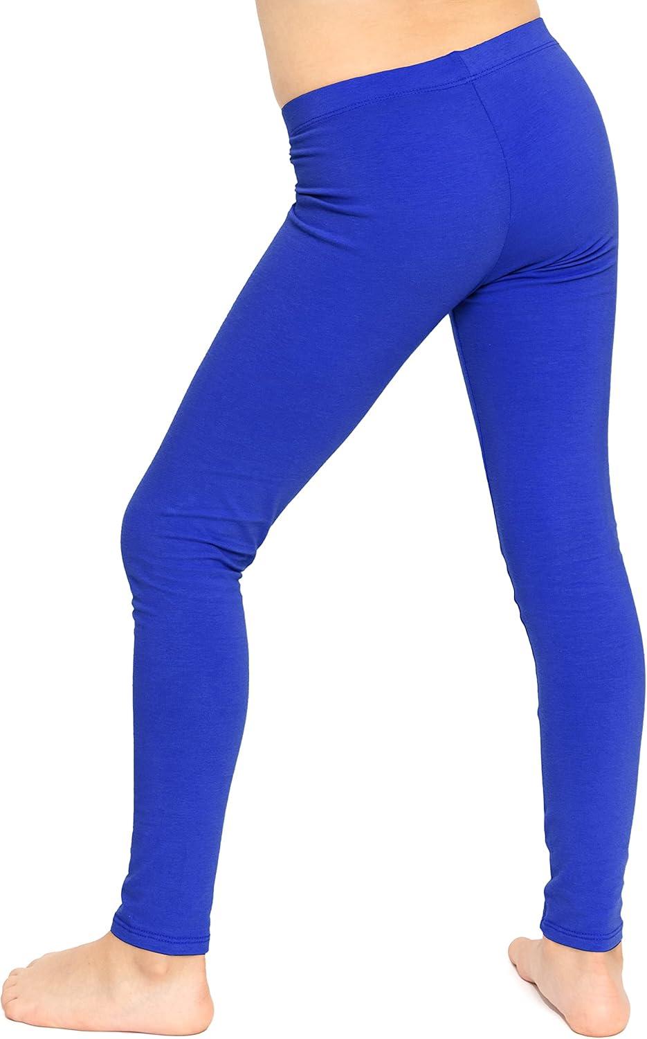 imageSTRETCH IS COMFORT Oh So Soft Solid Youth Girls Leggings  Comfortable Fit for Everyday Activities  Size 216Royal Blue