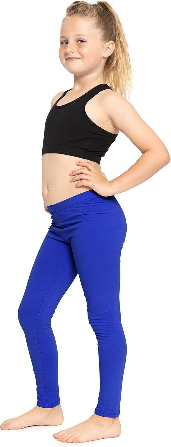 imageSTRETCH IS COMFORT Oh So Soft Solid Youth Girls Leggings  Comfortable Fit for Everyday Activities  Size 216Royal Blue