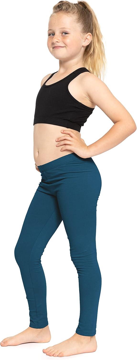imageSTRETCH IS COMFORT Oh So Soft Solid Youth Girls Leggings  Comfortable Fit for Everyday Activities  Size 216Teal