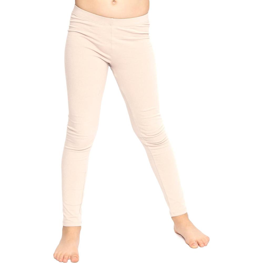 imageSTRETCH IS COMFORT Oh So Soft Solid Youth Girls Leggings  Comfortable Fit for Everyday Activities  Size 216Offwhite