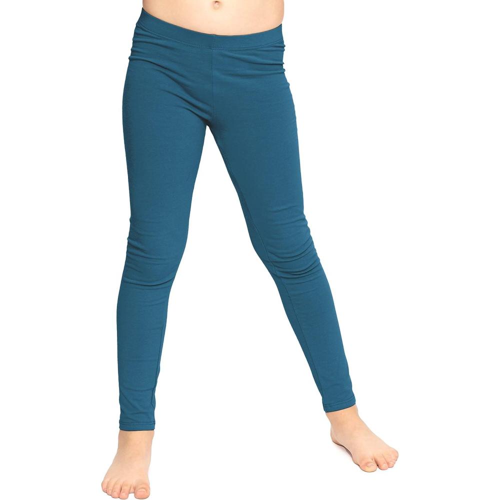 imageSTRETCH IS COMFORT Oh So Soft Solid Youth Girls Leggings  Comfortable Fit for Everyday Activities  Size 216Teal