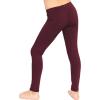 imageSTRETCH IS COMFORT Oh So Soft Solid Youth Girls Leggings  Comfortable Fit for Everyday Activities  Size 216Burgundy