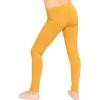 imageSTRETCH IS COMFORT Oh So Soft Solid Youth Girls Leggings  Comfortable Fit for Everyday Activities  Size 216Mustard Yellow