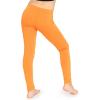 imageSTRETCH IS COMFORT Oh So Soft Solid Youth Girls Leggings  Comfortable Fit for Everyday Activities  Size 216Neon Orange