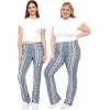 imageSTRETCH IS COMFORT Women Plus Size High Waist Cotton Bootcut Yoga Pants  XL7XBoho Chakra Blue