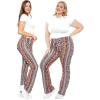 imageSTRETCH IS COMFORT Women Plus Size High Waist Cotton Bootcut Yoga Pants  XL7XBoho Natural Floral