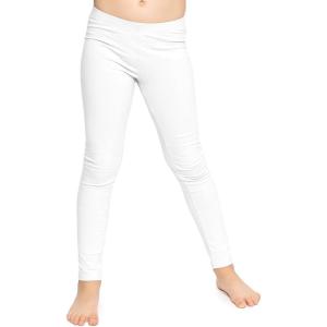 imageSTRETCH IS COMFORT Oh So Soft Solid Youth Girls Leggings  Comfortable Fit for Everyday Activities  Size 216White