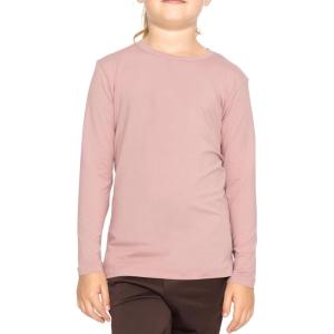 imageSTRETCH IS COMFORT Youth Girls Oh So Soft Long Sleeve Crew Neck Top  Sizes 216  Essential BasicsLight Mauve