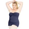 imageOh So Soft Ruched Bust Strapless Long Tube Top  Women Plus Size