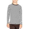 imageSTRETCH IS COMFORT Girls Print Classic Crew Neck Short and Long Sleeves Tee Shirt  Soft Everyday Basic Top  2T16Houndstooth
