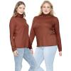imageSTRETCH IS COMFORT Womens and Plus Relaxed and Regular Turtleneck  XS 7XAlmond