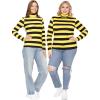 imageSTRETCH IS COMFORT Womens and Plus Relaxed and Regular Turtleneck  XS 7XBlack and Yellow Stripes