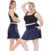 imageStretch is Comfort Womens Rayon Skater Skirt with Pockets Navy Blue Large